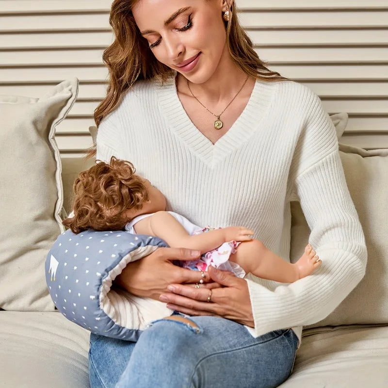 Cozy Baby Arm Nursing Pillow – 100% Cotton Infant Feeding Baby Nursing Pillow PLUSH