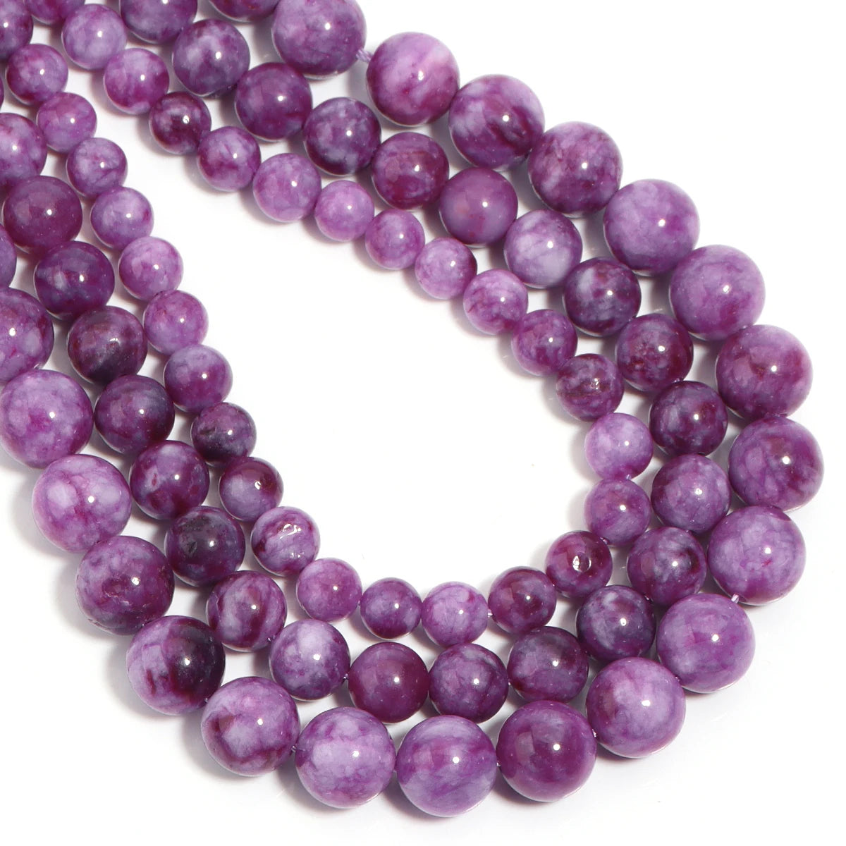 Natural Purple Lepidolite Stone Beads | DIY Jewelry Making Natural Stone Beads PLUSH