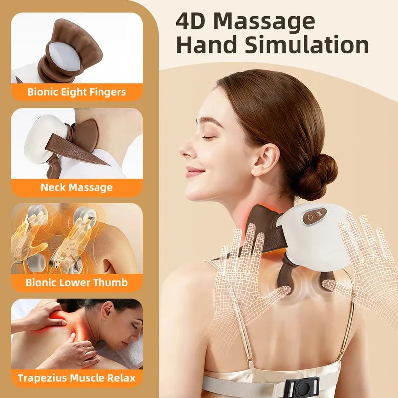 Wireless Rechargeable Shoulder & Neck Massage Shawl | PLUSH Neck Shoulder Massager PLUSH