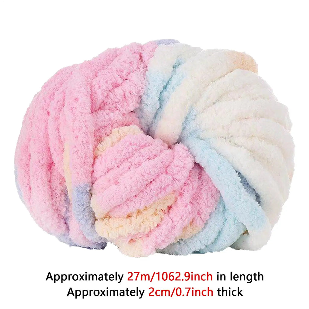 Ultra-Soft Thick Chenille Yarn for Blankets & Knitting Chunky Chenille Yarn PLUSH