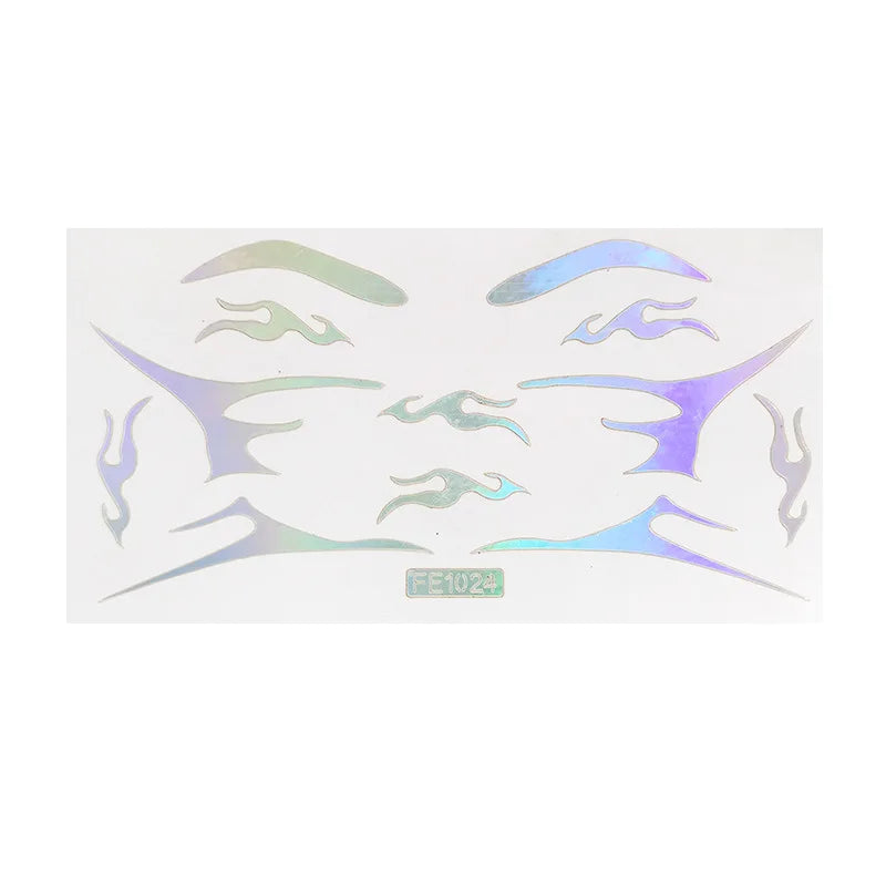 Laser Face & Eye Makeup Stickers – Colorful Party Art Decor Face Makeup Stickers PLUSH FE1024