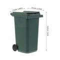 Mini Desktop Trash Can with Lid – Small Plastic Waste Bin Desktop Trash Can PLUSH Dark Green