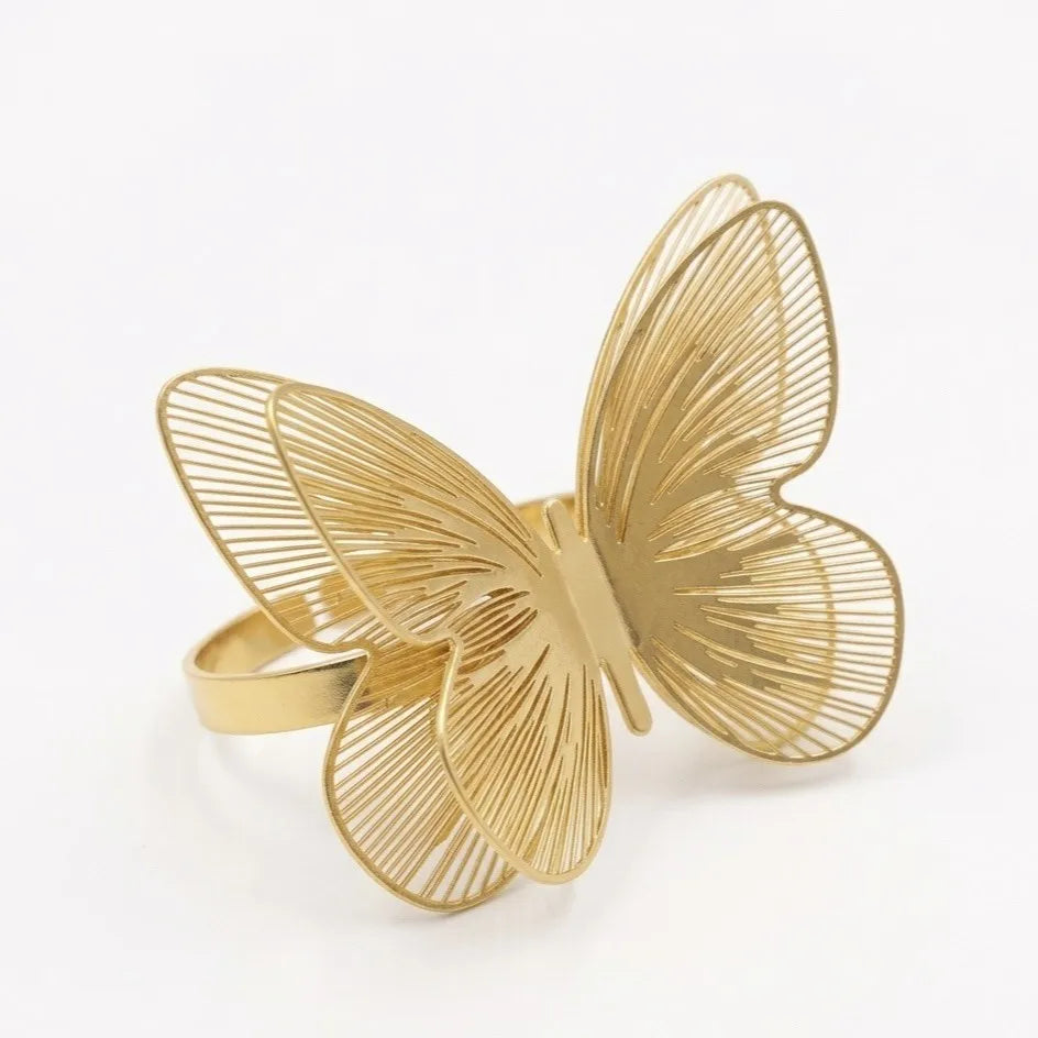 Hollow Butterfly Metal Napkin Rings – Nordic Table Decor Napkin Rings PLUSH