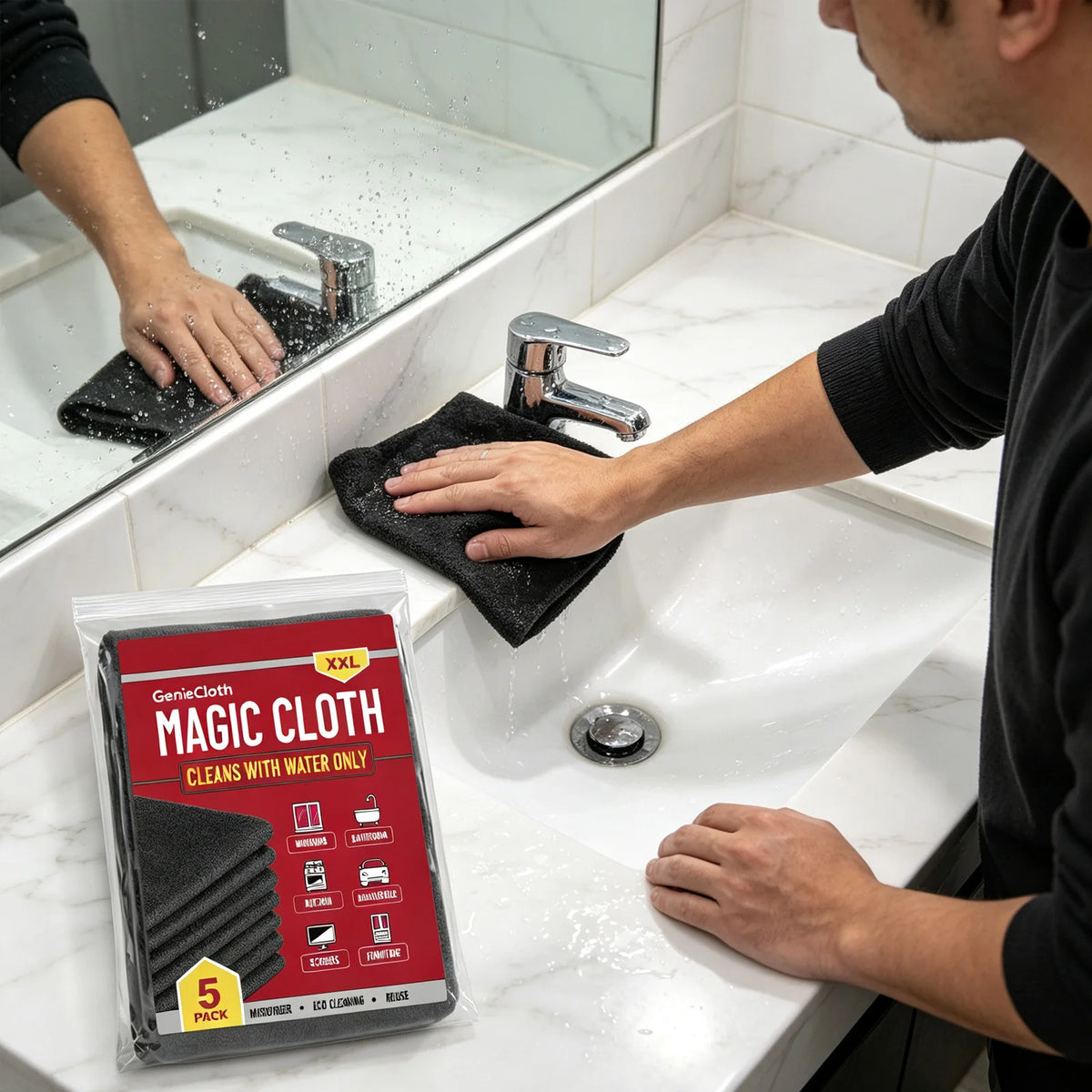 Thickened Reusable Microfiber Cleaning Cloths – 5 or 25 Pack Microfiber Cleaning Cloth PLUSH