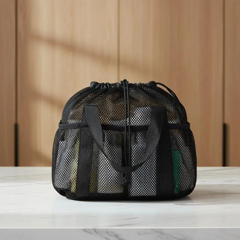 Summer Mesh Beach Tote Bag – Large Capacity Quick-Dry Mesh Beach Tote Bag PLUSH