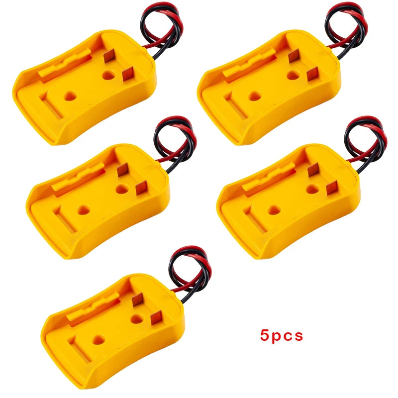 ZWINCKY 3/5pcs DeWalt 18V/20V Battery Adapter – 12AWG Connector Battery Adapter PLUSH 5 pc yellow China Mainland