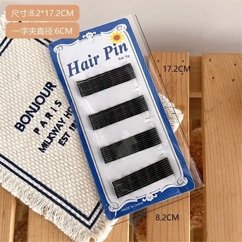 36pcs Black Metal Bobby Pins – Wave & Straight Hair Clips Set Hair Clip Set PLUSH