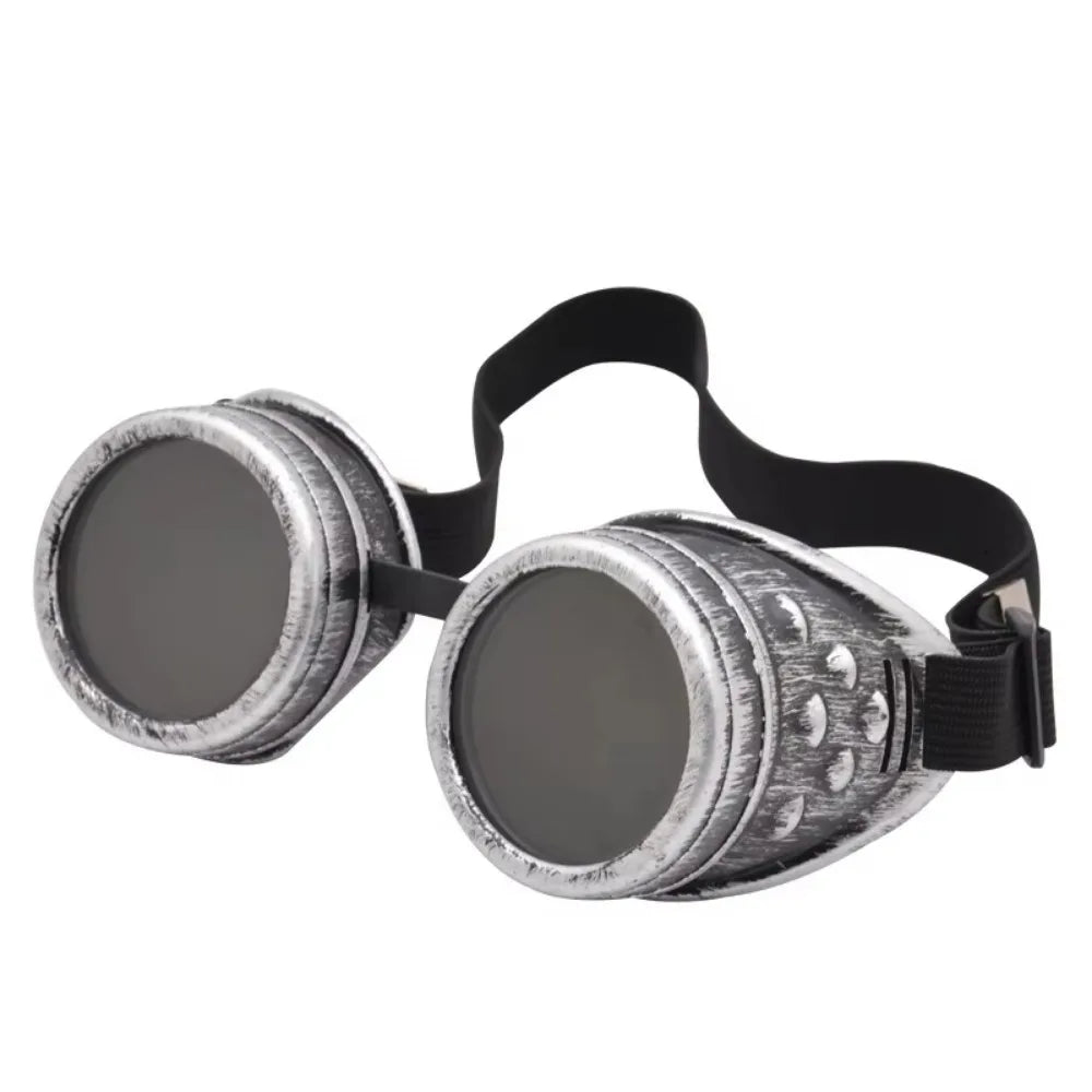 Vintage Steampunk Goggles – Unisex Retro Cosplay Eyewear Steampunk Goggles PLUSH Grey
