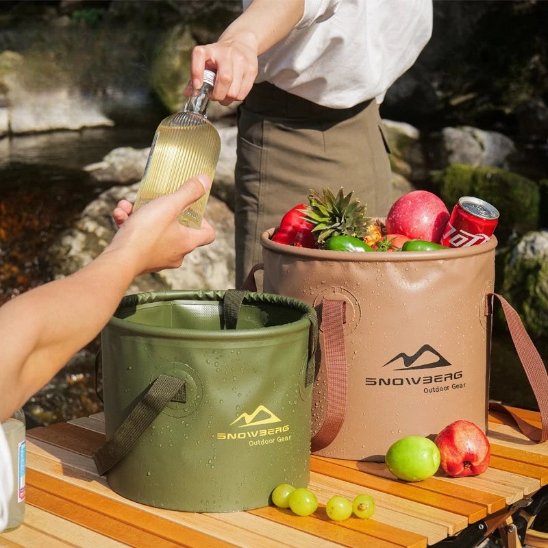 Foldable Camping Cube Water Bucket 16–20L Collapsible Collapsible Camping Bucket PLUSH