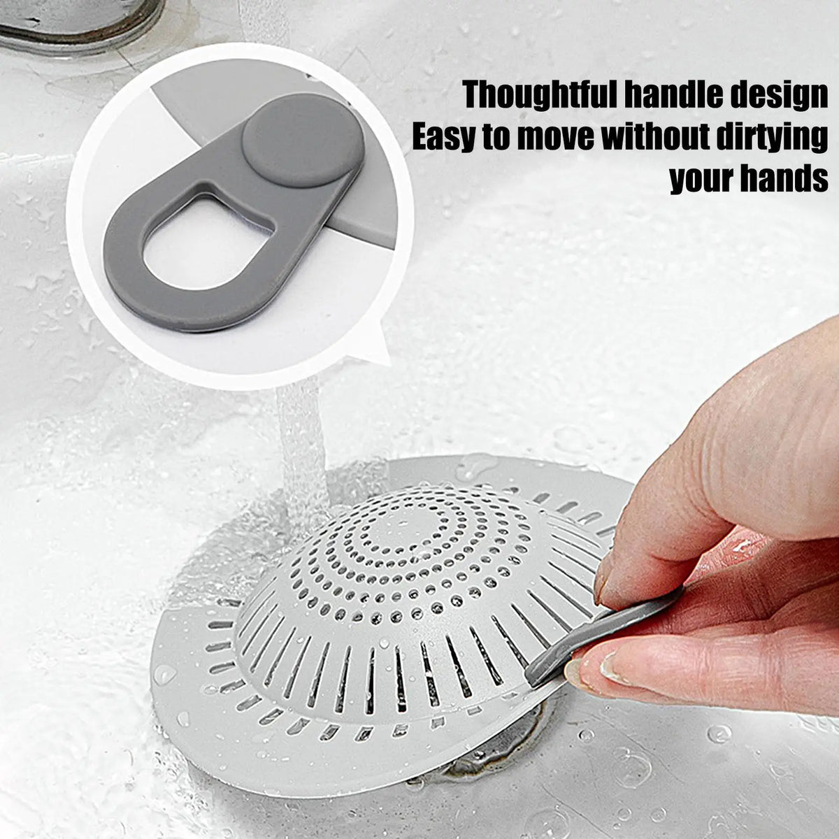 Silicone Drain Strainer Hair Catcher – Shower, Sink & Kitchen Drain Hair Strainer PLUSH