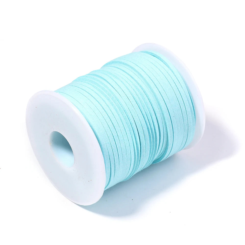 50 Yards 2mm Korean Suede Faux Leather Cord – DIY Jewelry Making Jewelry Craft Cord PLUSH blue