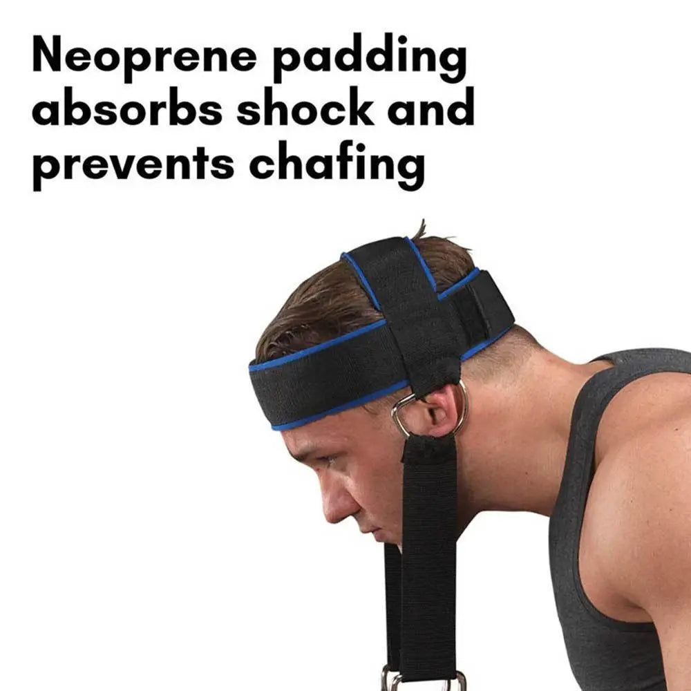Adjustable Head Neck Harness with Chain | Strength Training Neck Training Harness PLUSH