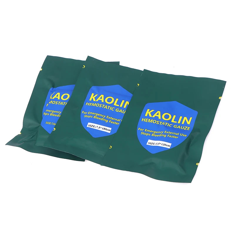 Kaolin Z-Fold Hemostatic Gauze – Tactical First Aid Dressing Hemostatic Gauze Dressing PLUSH