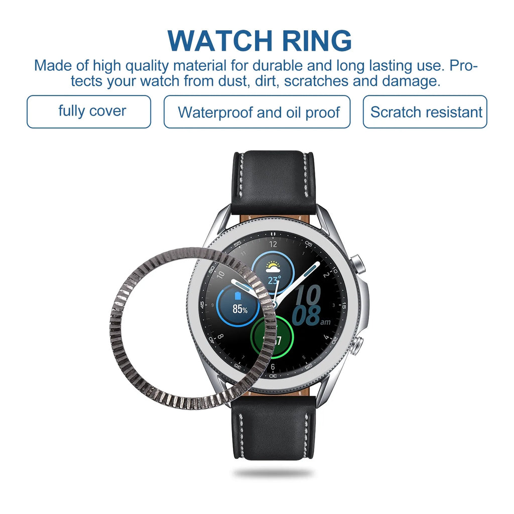 Modern Wave Alloy Watch Bezel Ring – Stylish Upgrade Accessory Watch Bezel Ring PLUSH