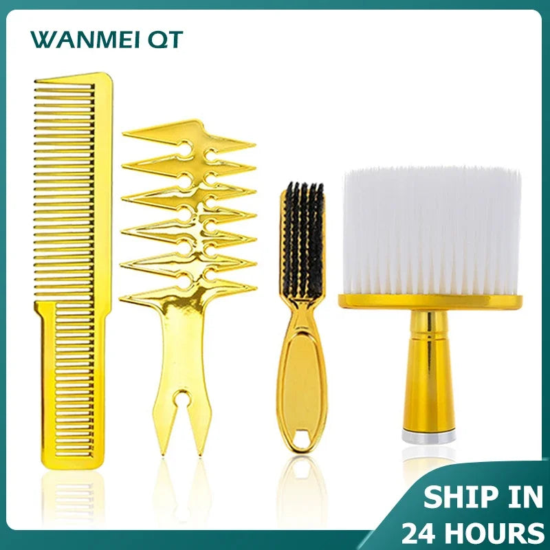 Professional Haircut Comb & Brush Set – 3pc/4pc Salon Kit Hair Styling Set PLUSH