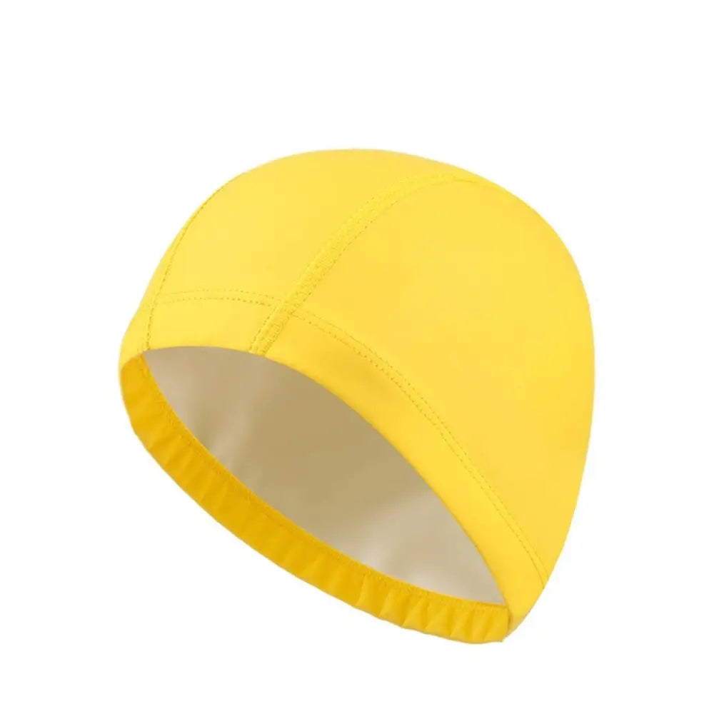 Waterproof Swim Cap for Long Hair – Plus Size Flexible Swim Hat Swim Cap PLUSH yellow