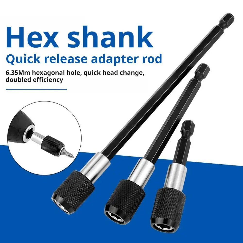 6.35mm Quick Release Drill Bit Extension Rod – 3 Sizes Drill Bit Extension PLUSH