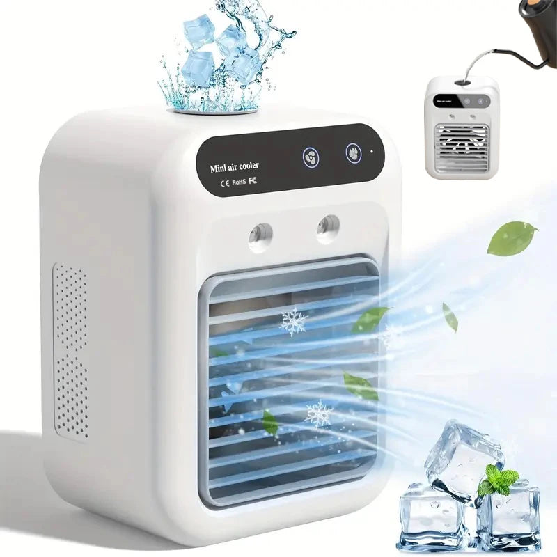 500ml USB Cooling Mist Fan – 9-Blade Silent Desk Fan USB Misting Fan PLUSH