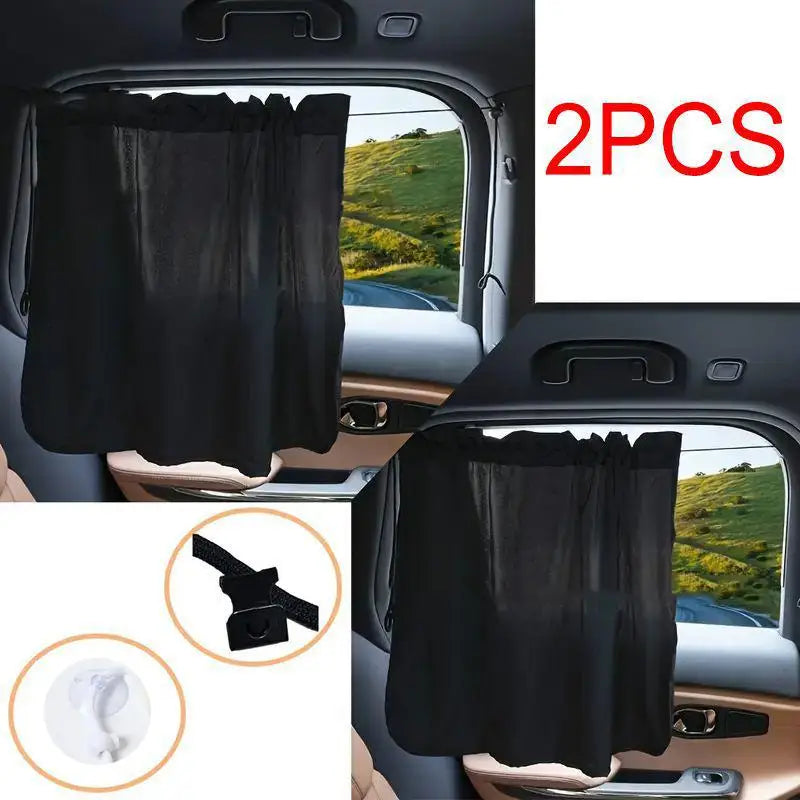 Universal Car Privacy Curtain Set – Window Shade 1/2/4pcs Car Window Shade PLUSH 2pcs