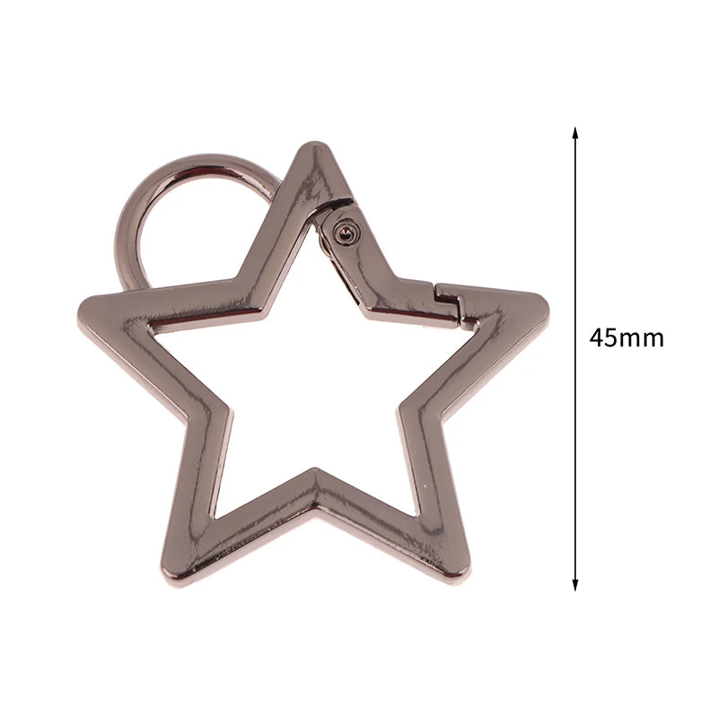 Star Hollow Spring Clasp Carabiner Clip – DIY Jewelry Connector Jewelry Clasp Connector PLUSH A18