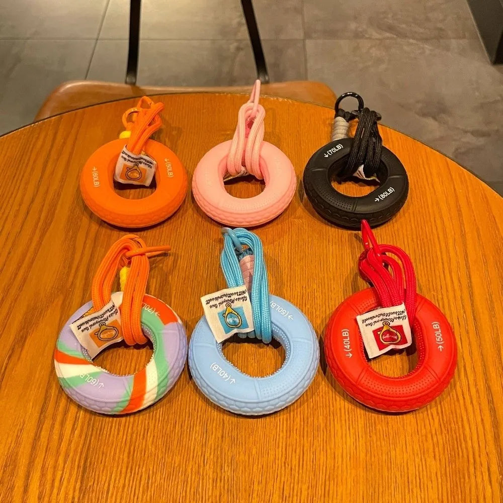 Silicone Hand Grip Trainer Keychain – 6 Colors | Fidget Ring Grip Trainer Keychain PLUSH