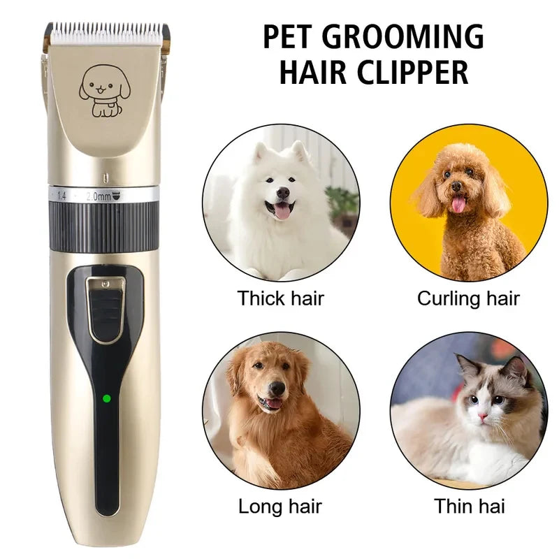 Electric Pet Hair Clipper Grooming Trimmer – Dog Cat Rabbit Pet Grooming Clipper PLUSH