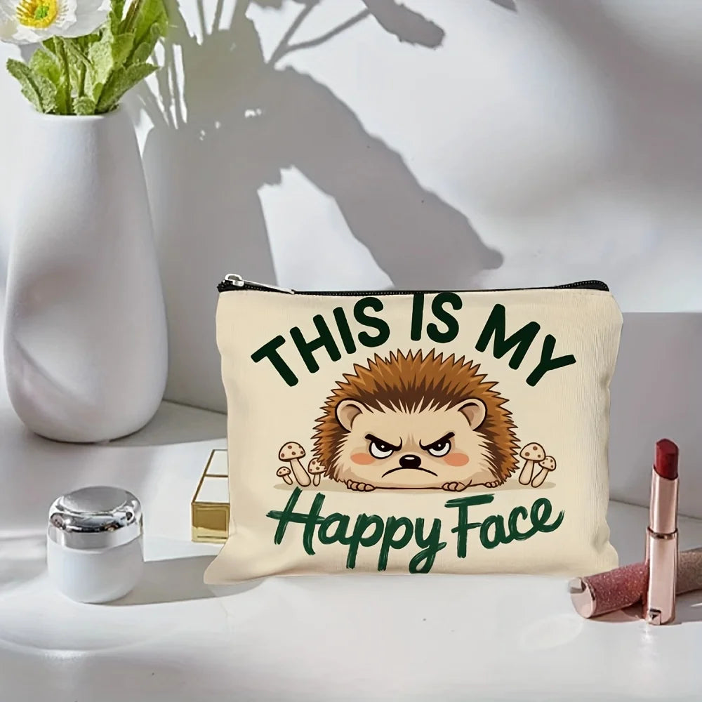 Hedgehog Makeup Bag – Zipper Travel Pouch & Jewelry Organizer Cosmetic Travel Bag PLUSH