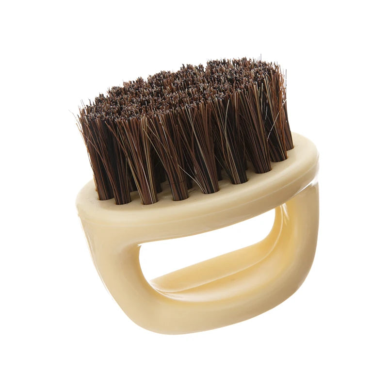 Men's Beard & Hair Styling Comb | Medium Stiffness Grooming Beard Styling Comb PLUSH Beige handle brush