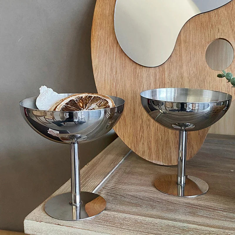Stainless Steel Goblet Cup – Ice Cream & Dessert Bowl Dessert Serving Bowl PLUSH