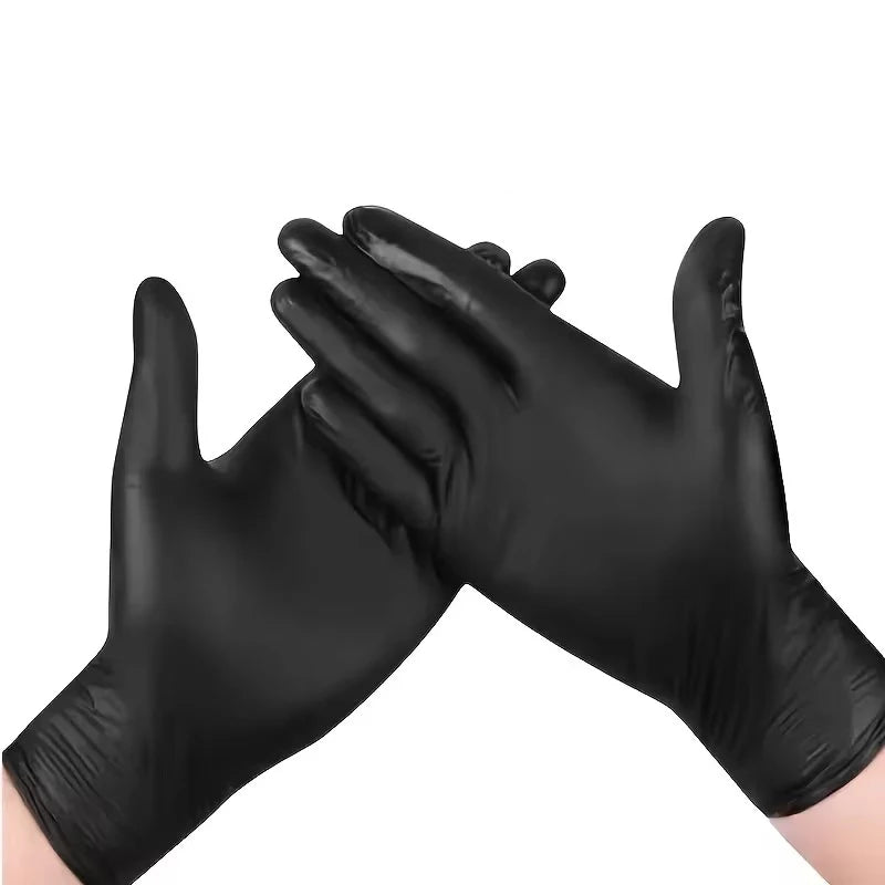 Disposable Black Nitrile Gloves 20/60/100pcs | Kitchen & Home Disposable Nitrile Gloves PLUSH
