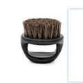Men's Boar Bristle Beard Brush – Round Black Handle Grooming Beard Grooming Brush PLUSH Black handle brush