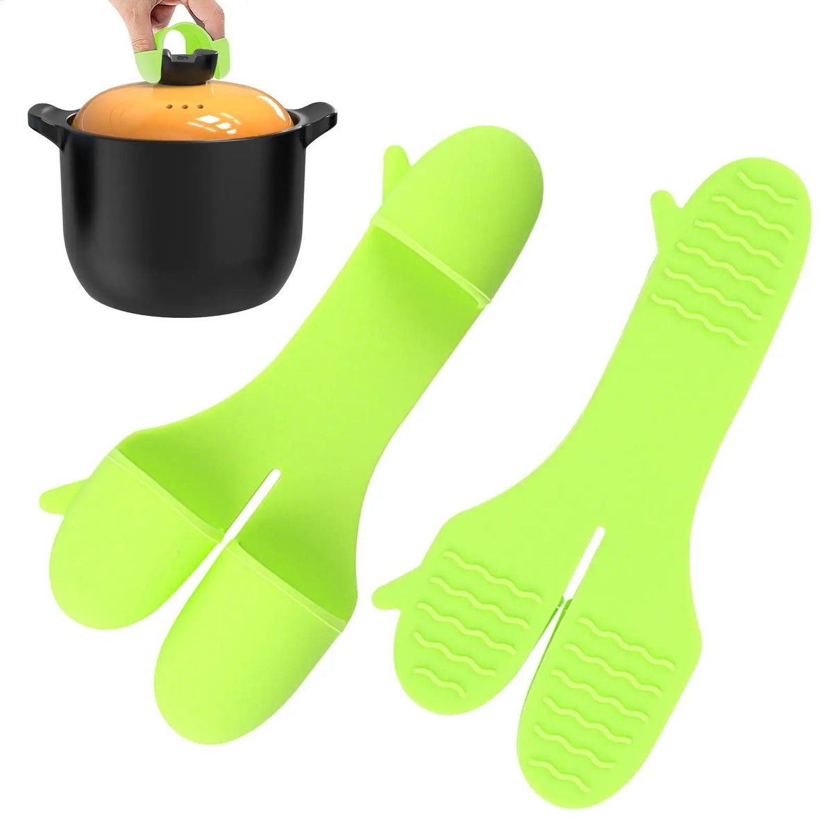Silicone Oven Mitts – Heat-Resistant Baking Gloves (1 Pair) Silicone Oven Mitts PLUSH
