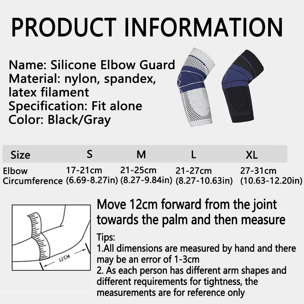 Breathable Compression Sports Elbow Pad – Knit Protector Elbow Compression Sleeve PLUSH