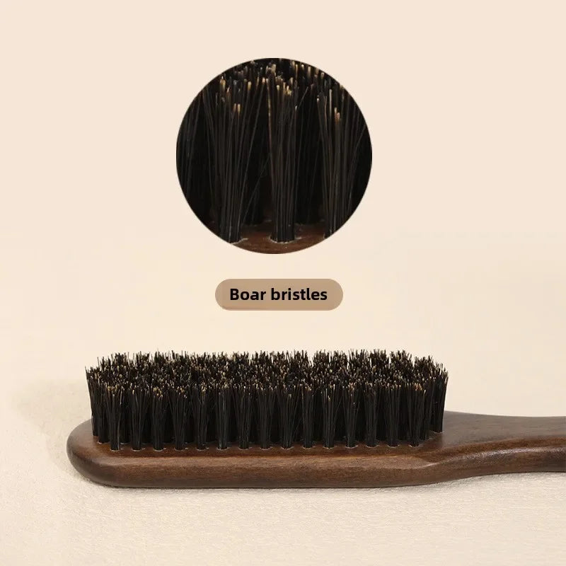 Boar Bristle Beard Brush – Wood Handle Men's Grooming Tool Beard Grooming Brush PLUSH