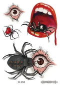 Spider Temporary Tattoo Sticker – Herbal Ink, Lasts 1-2 Weeks Temporary Tattoo Sticker PLUSH SC-858