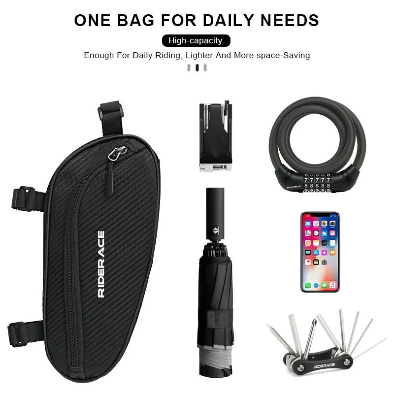 Waterproof Bike Frame Bag – MTB & Road Cycling Tube Bag Bicycle Frame Bag PLUSH