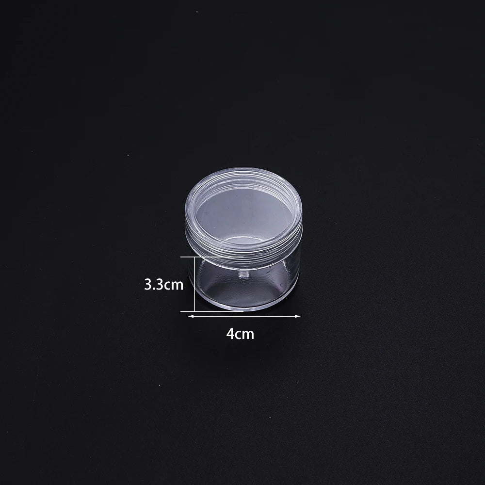 Round Transparent Plastic Jewelry Storage Box | Organizer Case Jewelry Storage Box PLUSH 40x33mm