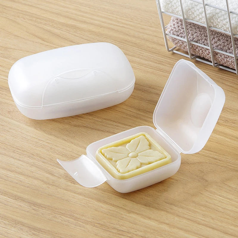 Portable Travel Soap Box – Waterproof Plastic Soap Case with Lid Travel Soap Box PLUSH