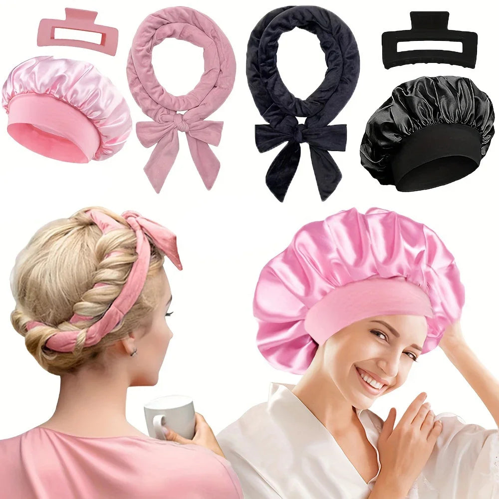 Heatless Hair Curling Set – Sleep Styling Kit 3/5/6pcs Hair Styling Set PLUSH