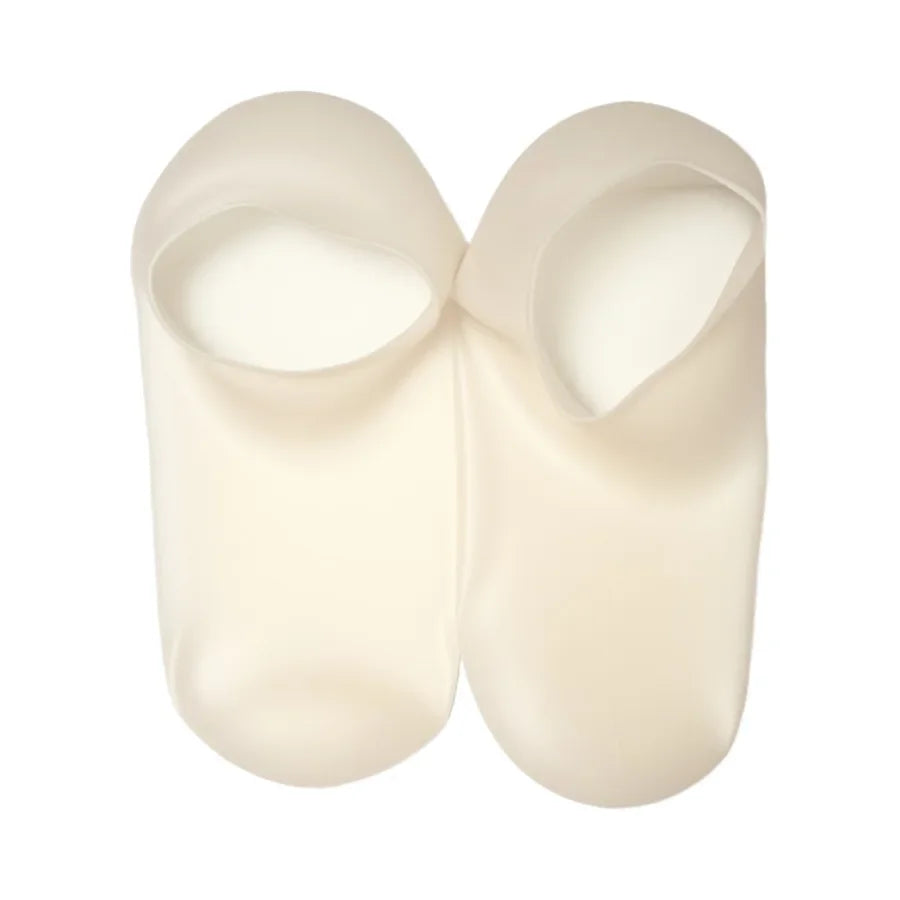 Silicone Moisturizing Foot Socks with Massage Nodules – 1 Pair Foot Care Socks PLUSH Orange