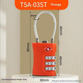 3-Digit Zinc Alloy Travel Customs Lock for Luggage & Backpack Travel Combination Lock PLUSH Orange