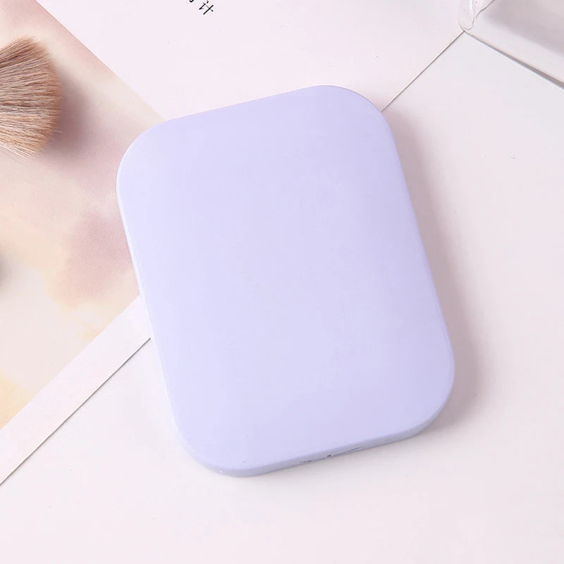 Portable Folding Makeup Mirror & Comb Set – Pocket Vanity Pocket Makeup Mirror PLUSH Light purple