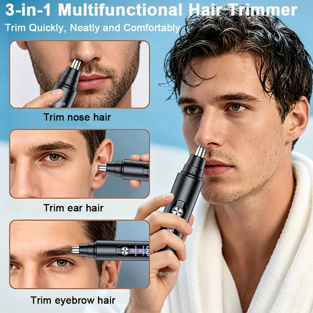 Raugee USB Rechargeable Electric Nose & Ear Hair Trimmer Electric Hair Trimmer PLUSH
