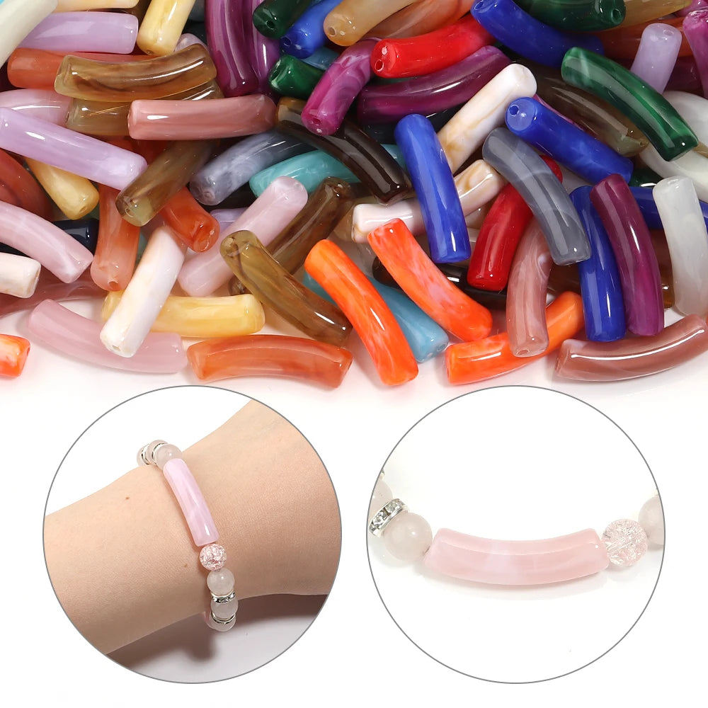 30pcs Curved Cloud Acrylic Spacer Beads – DIY Jewelry Making Acrylic Spacer Beads PLUSH