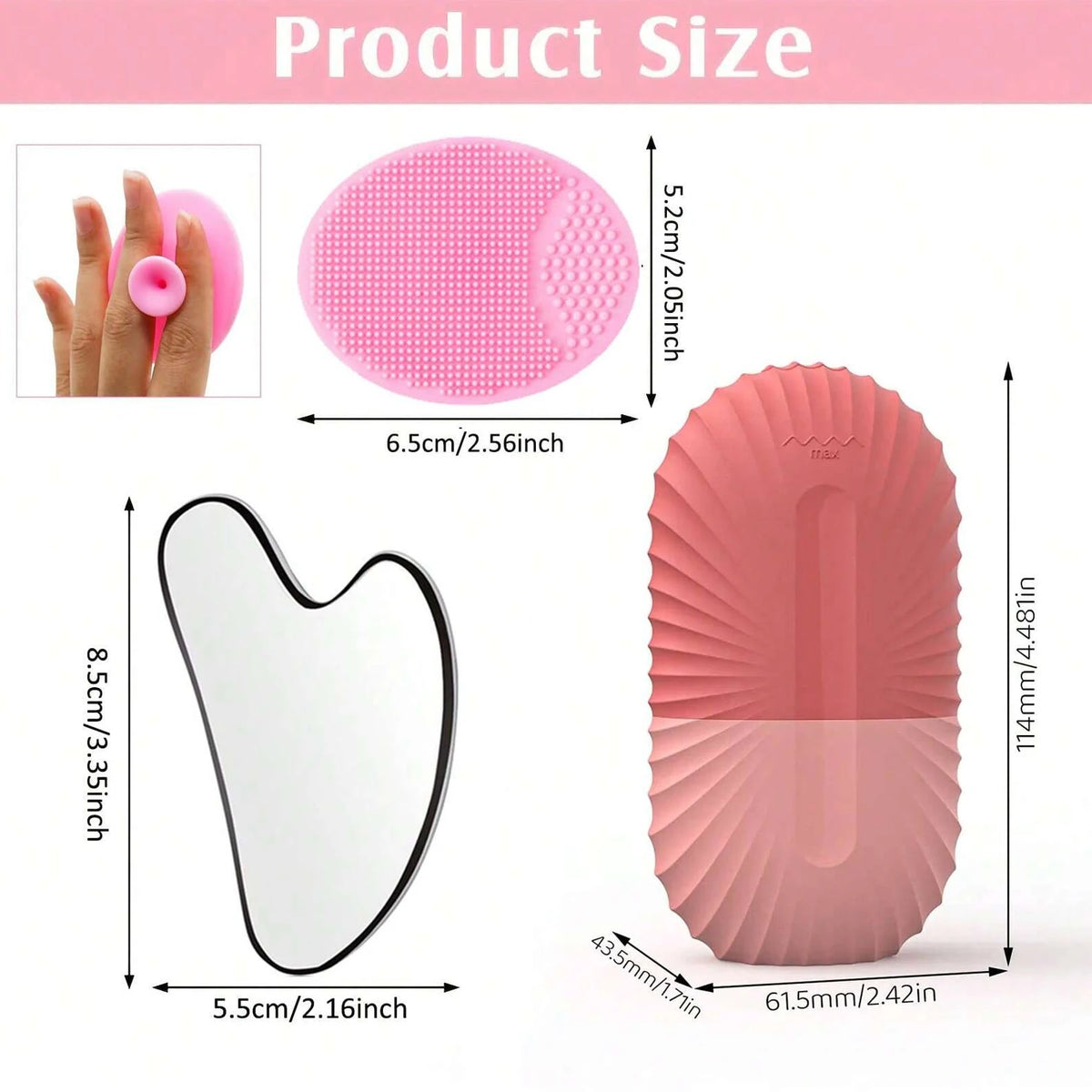 Silicone Face Ice Roller Tray – Facial Massage & Cooling Tool Facial Ice Roller PLUSH