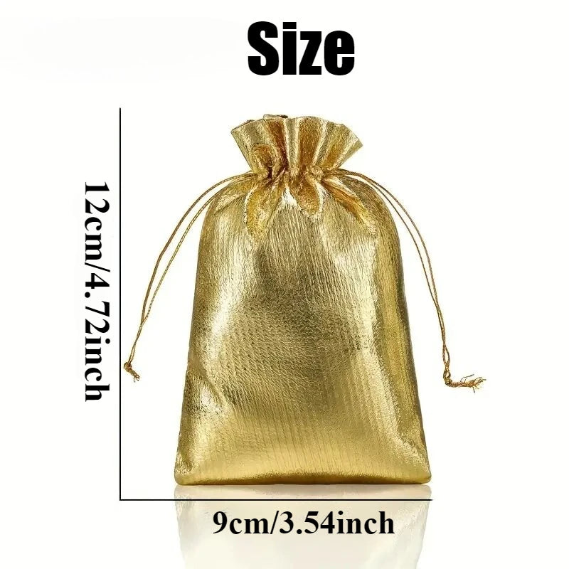 Gold & Silver Organza Drawstring Gift Bags – 10/20/50pcs Organza Gift Bags PLUSH