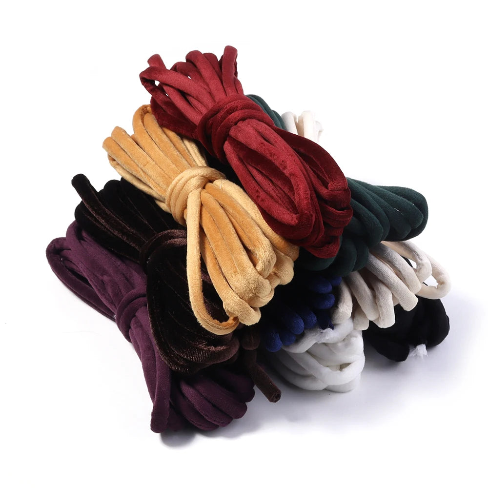 5 Yards Colorful Velvet Yarn Rope – Soft Thick DIY Craft Cord Craft Yarn Cord PLUSH