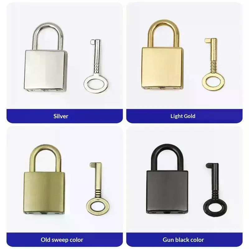 Mini Zinc Alloy Padlock with Key – Diary, Jewelry Box & Bag Lock Mini Padlock Set PLUSH