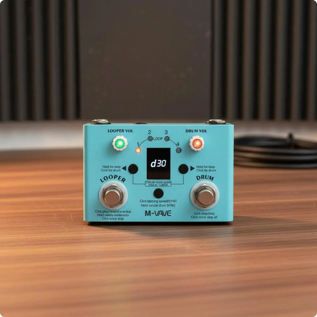 Music Loop Pedal with Drum Machine – Guitar Looper for Live & Studio Guitar Loop Pedal PLUSH