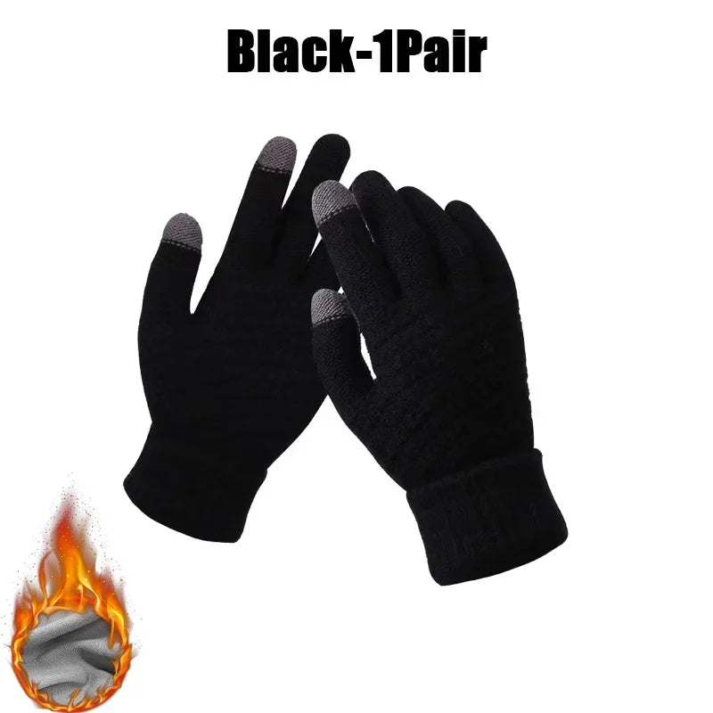 Winter Touch Screen Gloves – Warm Knit Mittens Unisex